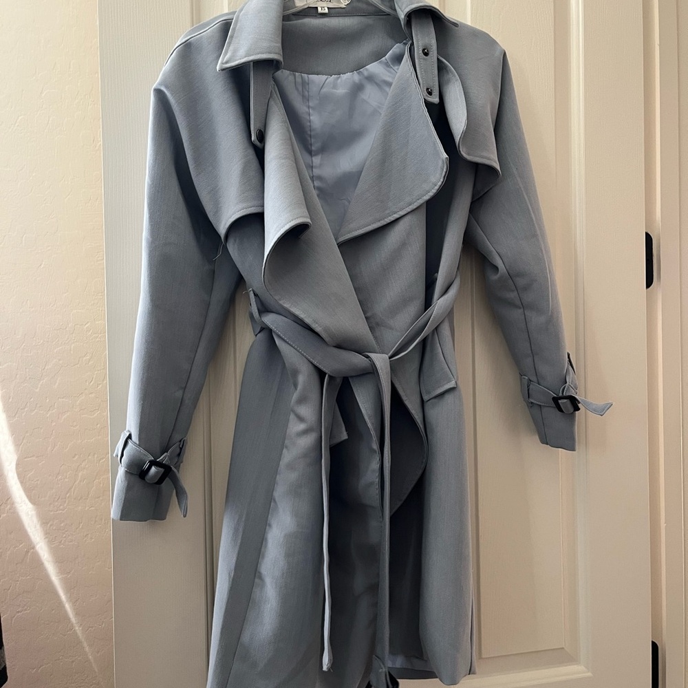 Stylish Gray Trench Coat